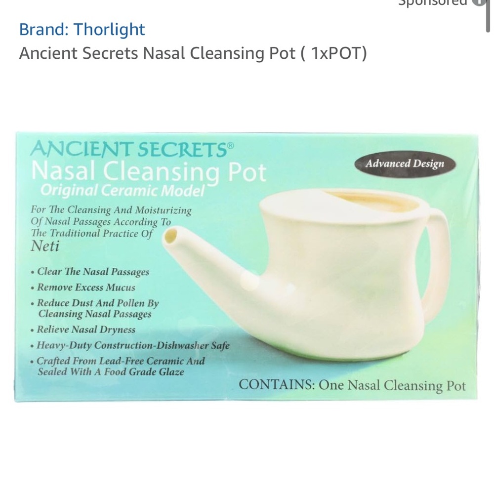 ⭐️🌟 NEW NWT SEALED NetiPot Neti Pot Sinus Allergies Nasal Cleansing Pot